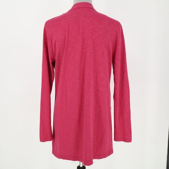Cielo Sweater Womens Medium Pink Cardigan Stretch Knit Open Pockets Coastal - Picture 2 of 12